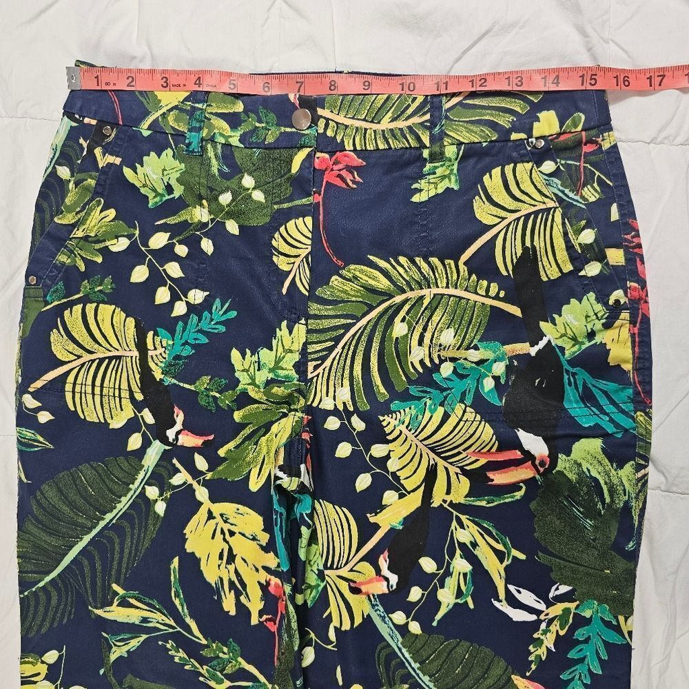 Chico's Tropical Leaf Printed Cropped Ankle Pants Women's‎ Size 0.5 Petite - Picture 11 of 14